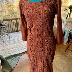 Freepeople burnt orange sweater dress